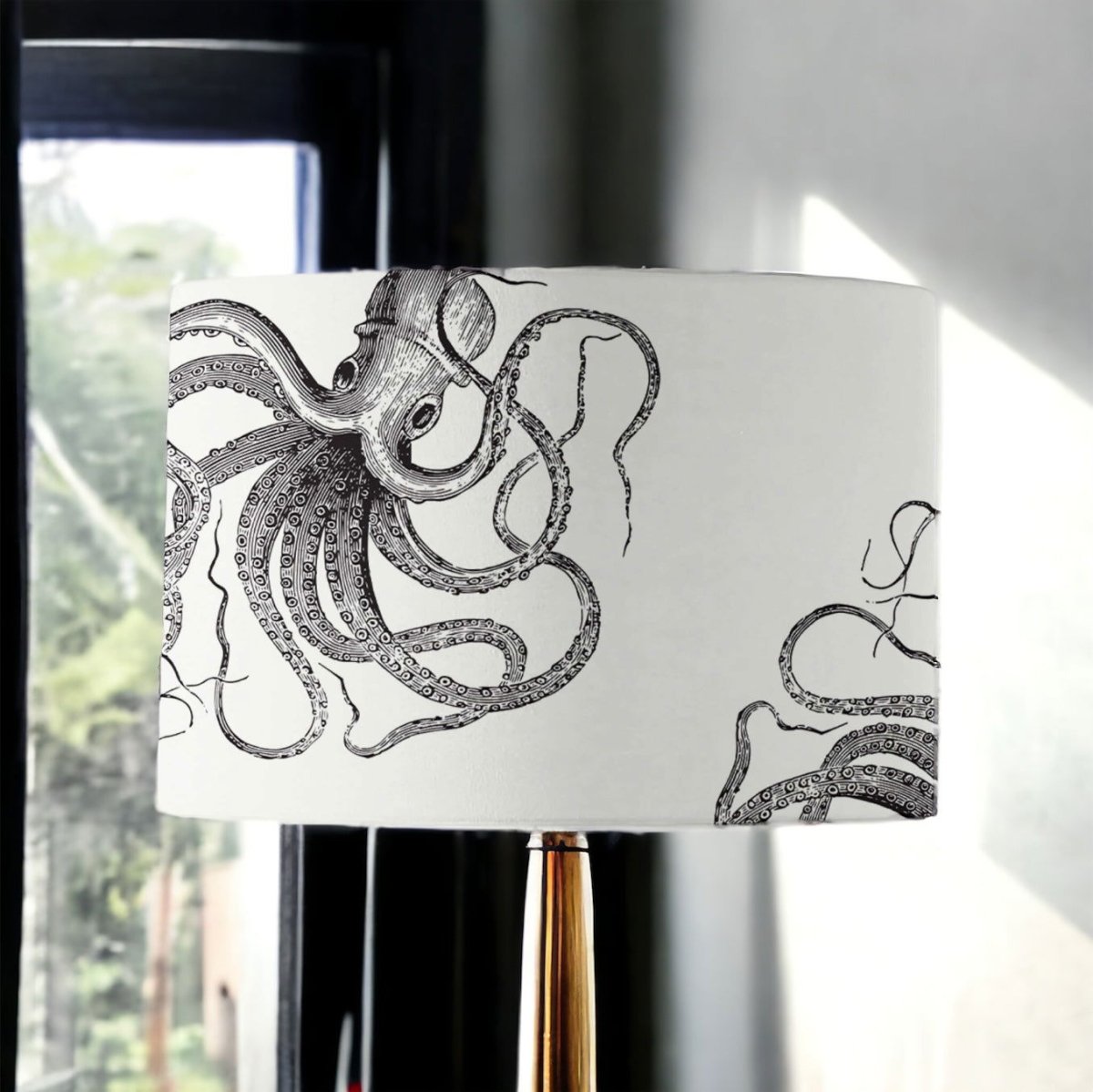 Kraken Can Can Lamp Shade - Mustard and Gray Ltd