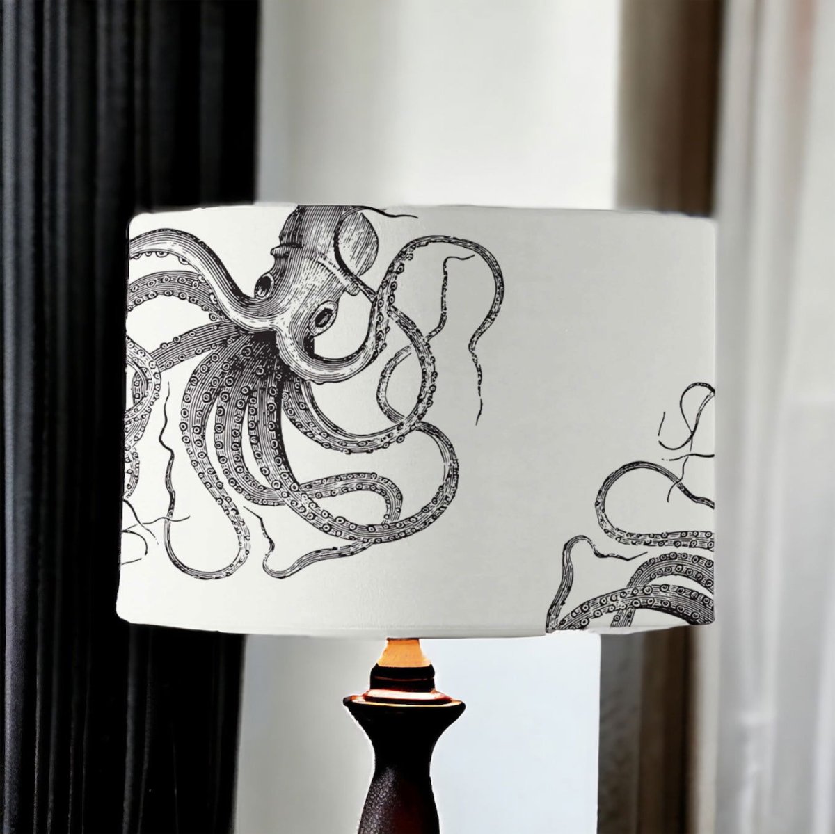 Kraken Can Can Lamp Shade - Mustard and Gray Ltd