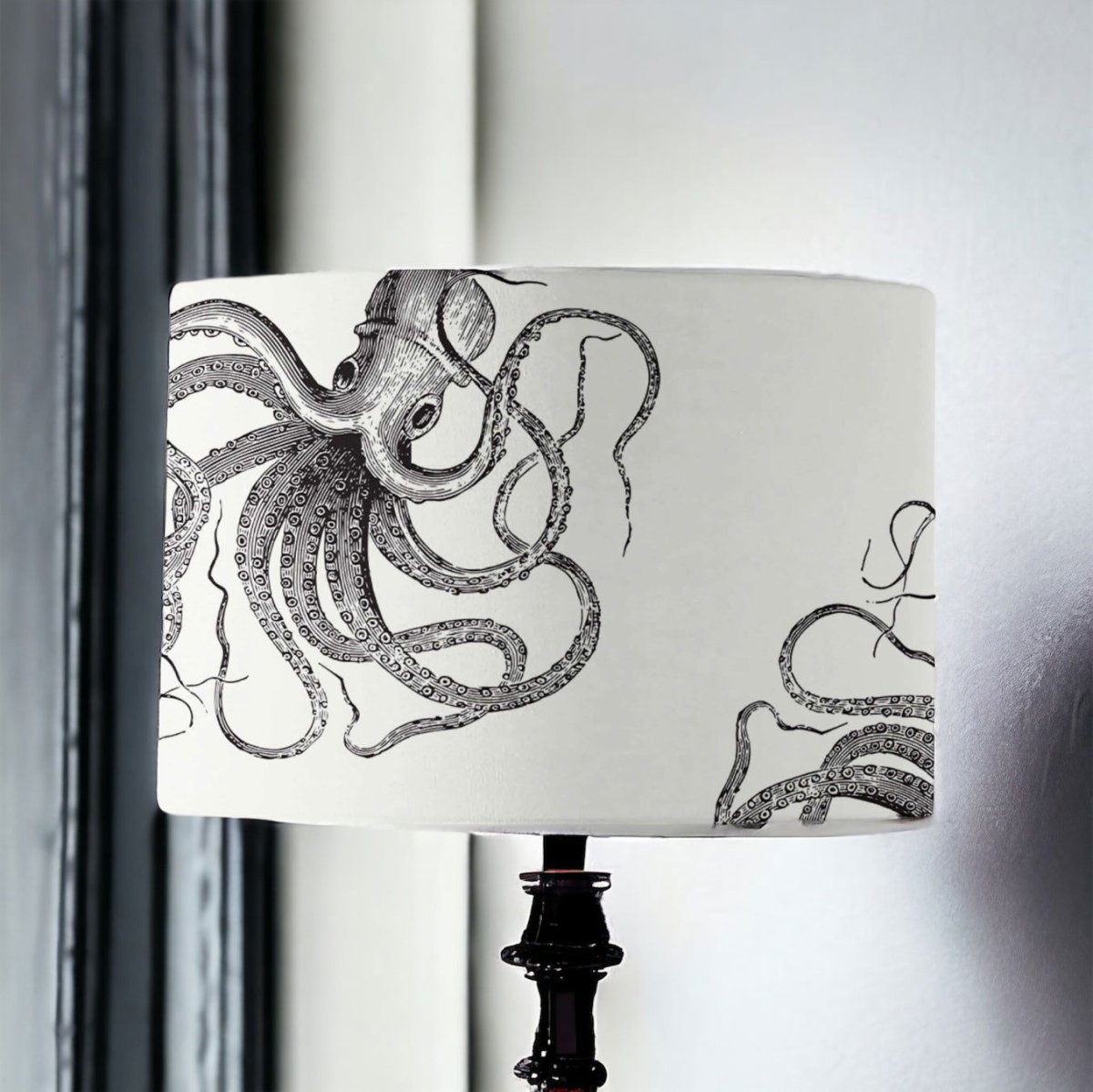 Kraken Can Can Lamp Shade - Mustard and Gray Ltd