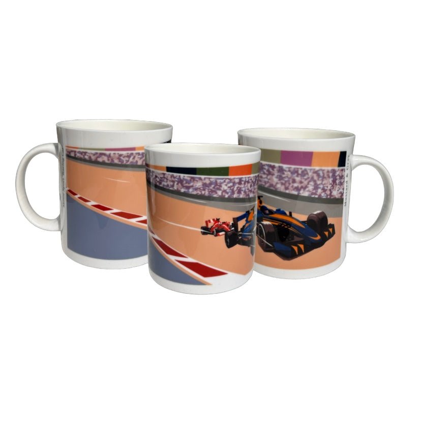 Motor Sport "Racing Car" Mug 425ml - Mustard and Gray Ltd