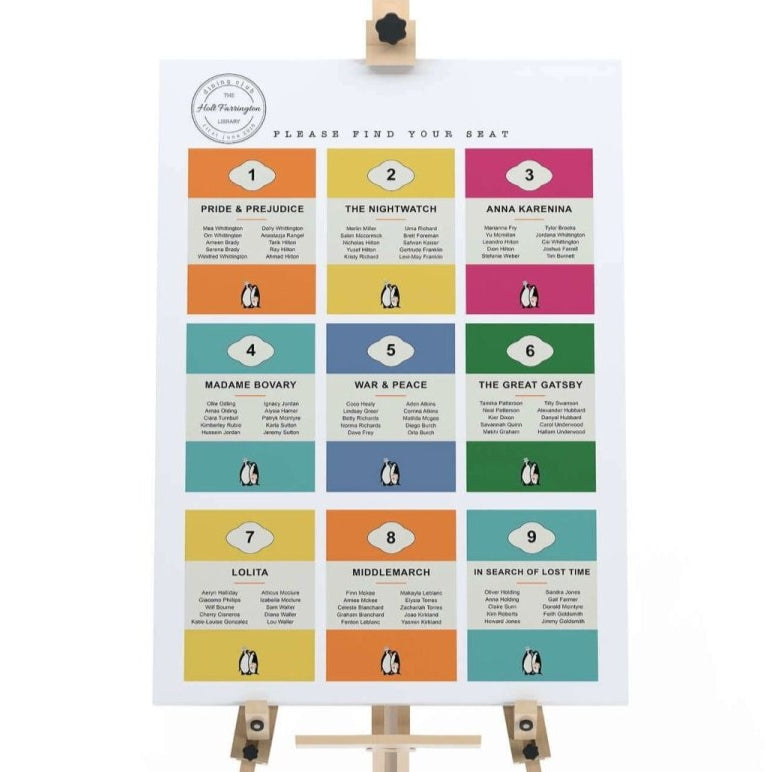 Penny Classics Book Table Plan - Mustard and Gray Ltd