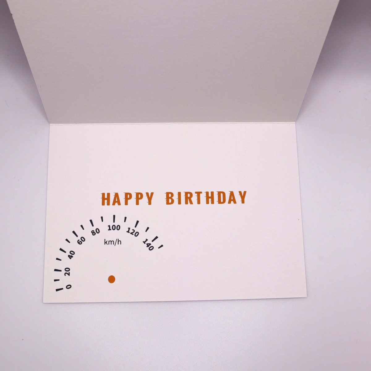 "Speed Dial" Racing Car Birthday Card - Mustard and Gray Ltd