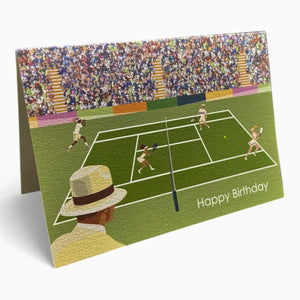 Tennis Birthday Card - Mustard and Gray Ltd