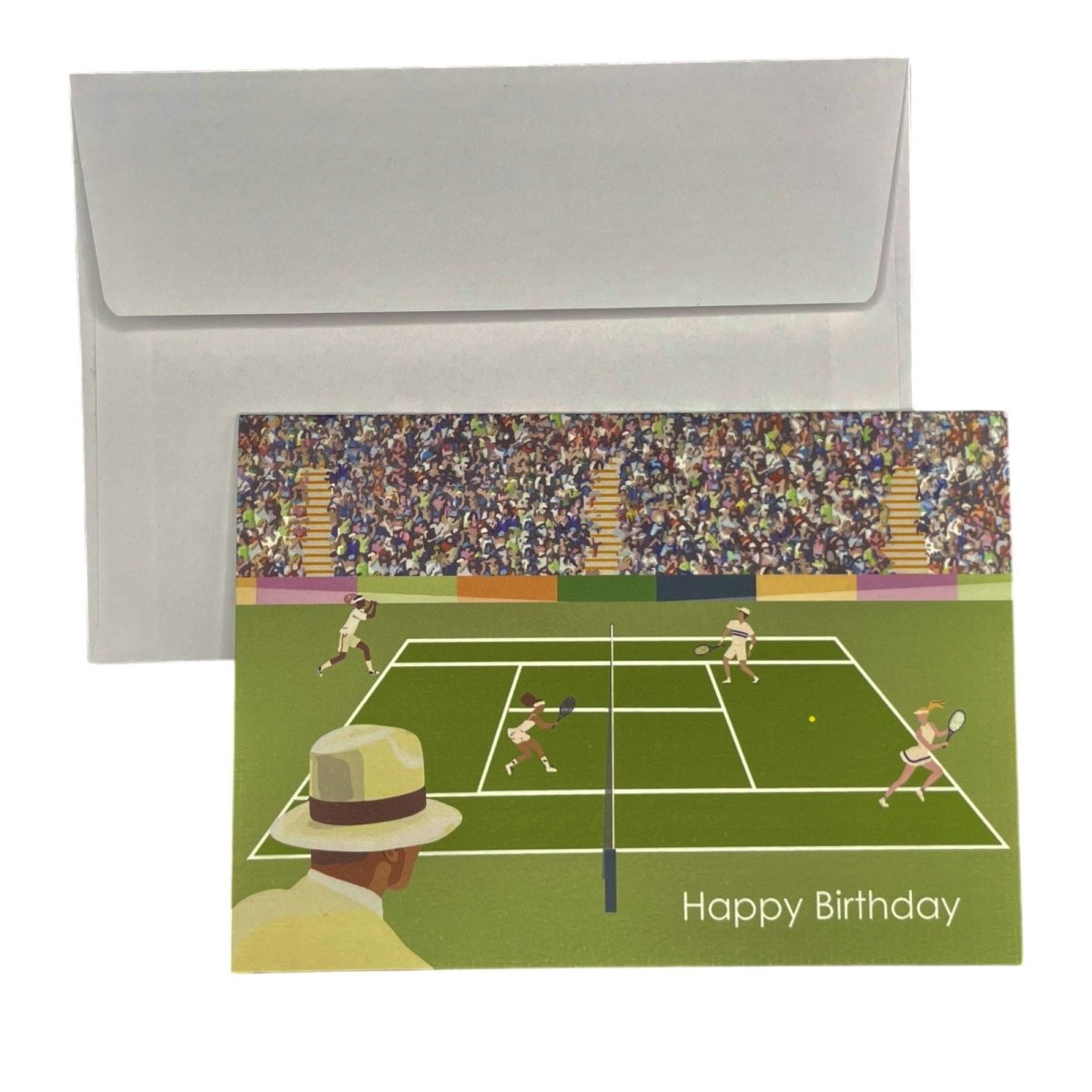 Tennis Birthday Card - Mustard and Gray Ltd