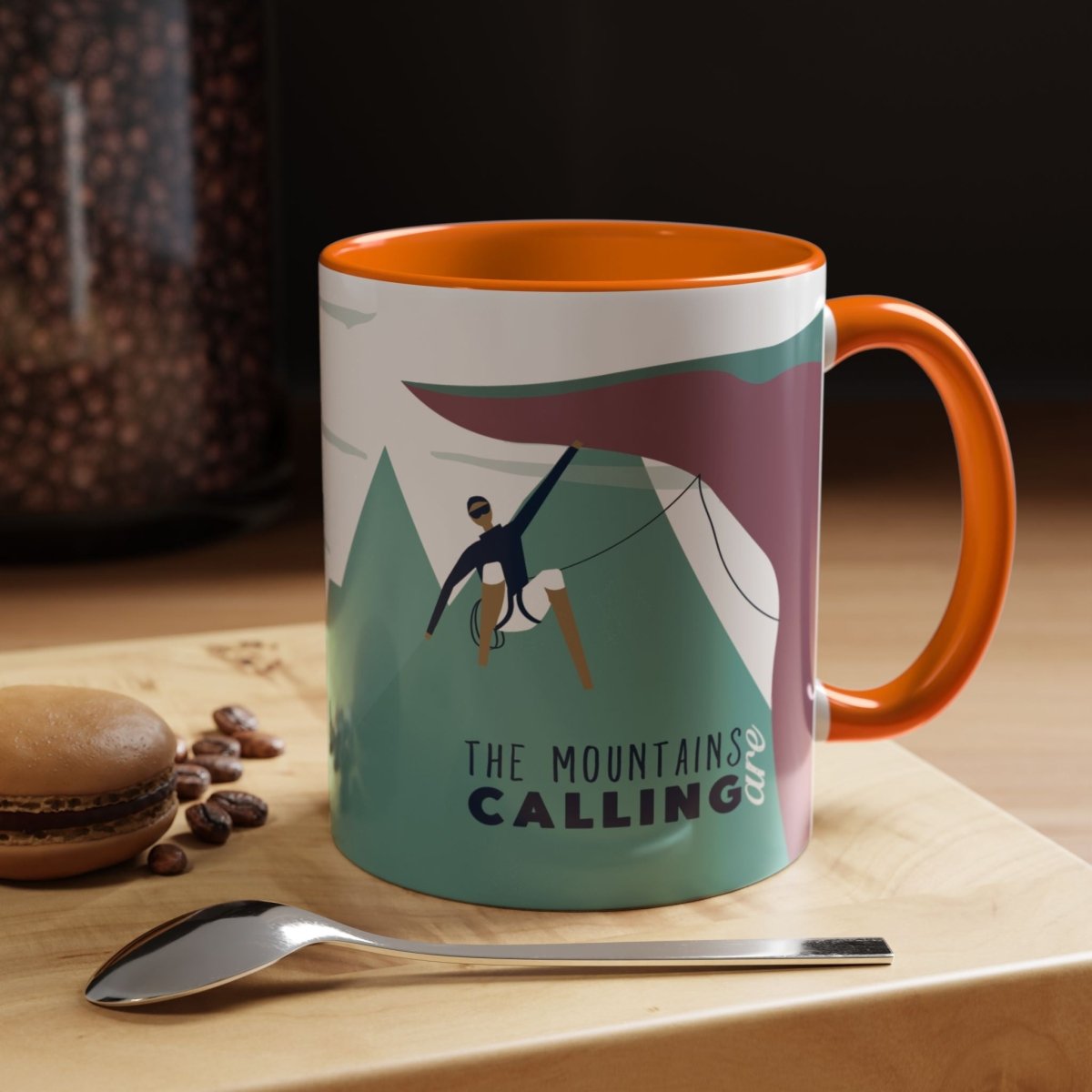 The Mountains Are Calling Climbing Coffee Mug - Adventurer's Gift for Nature Lovers