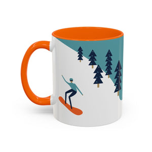 The Mountains Calling Snowboarding Mug