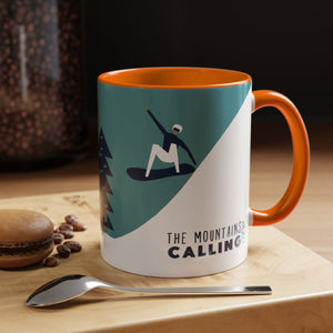 The Mountains Calling Snowboarding Mug