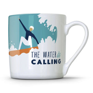 The Water is Calling Surfing Mug