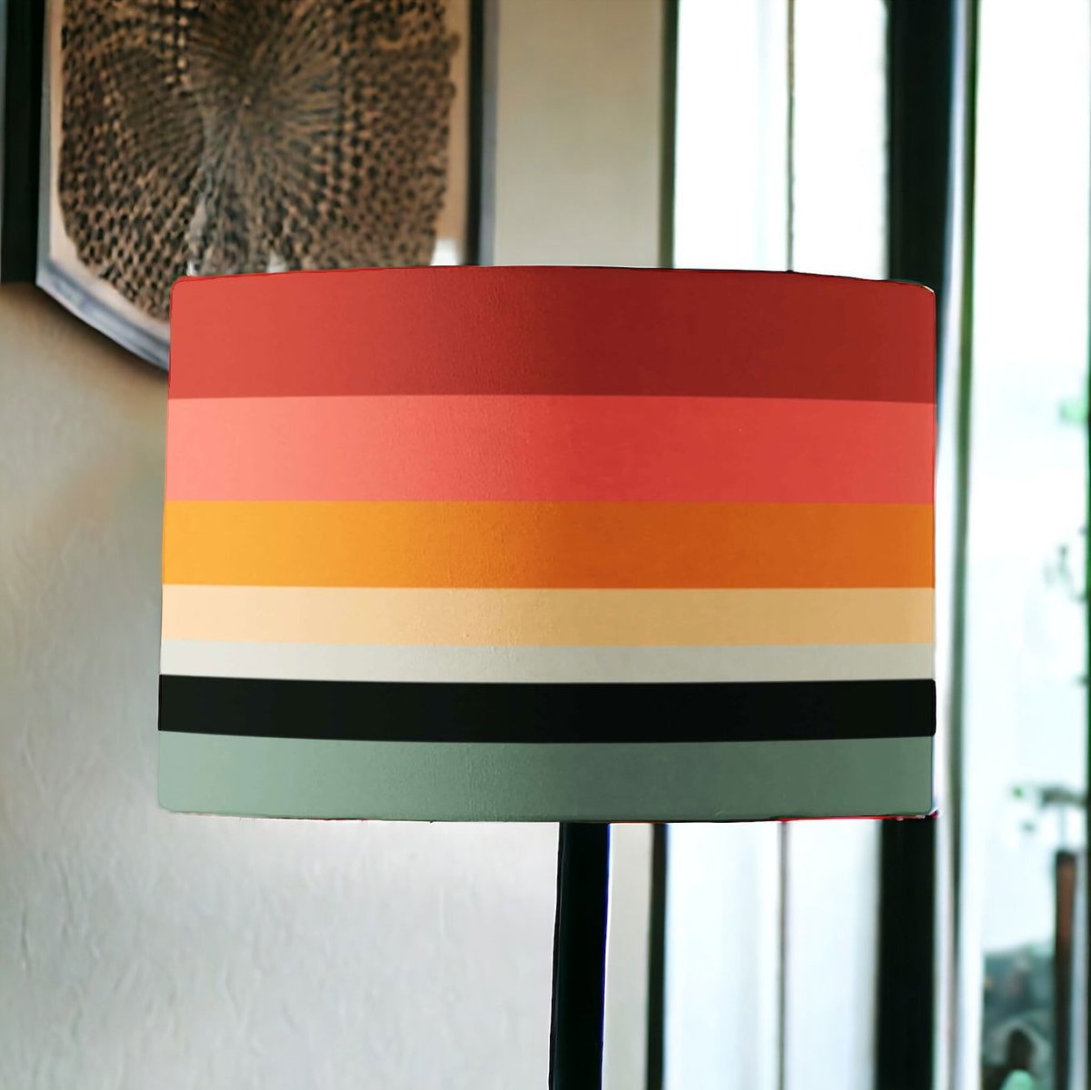 Toco Stripe Lamp Shade - Mustard and Gray Ltd