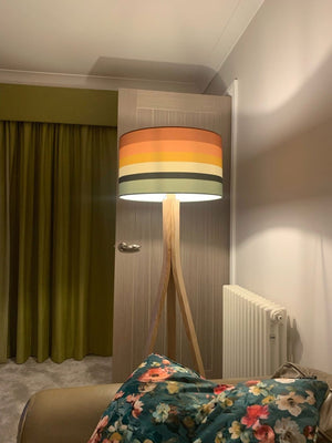 Toco Stripe Lamp Shade - Mustard and Gray Ltd