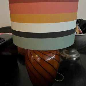 Toco Stripe Lamp Shade - Mustard and Gray Ltd