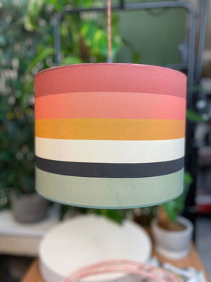 Toco Stripe Lamp Shade - Mustard and Gray Ltd