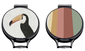 Toco Toucan Circular Hob Covers - Mustard and Gray Ltd