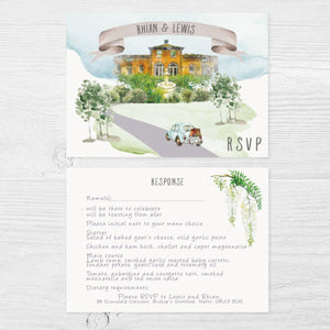 Wedding Map RSVP Cards