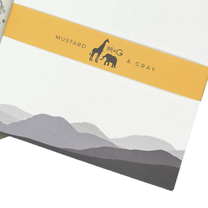 Welsh Hills Letter Paper - Wove A5 Writing Paper - Mustard and Gray Ltd