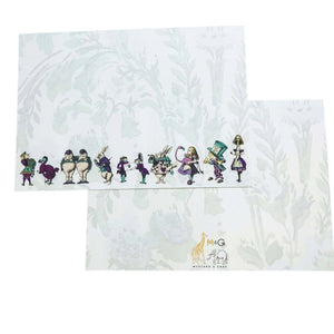 Alice in Wonderland Notecard Set - Mustard and Gray Ltd