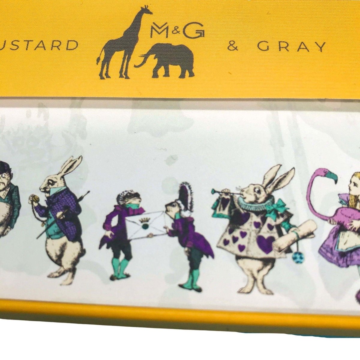 Alice in Wonderland Notecard Set - Mustard and Gray Ltd