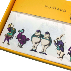 Alice in Wonderland Notecard Set - Mustard and Gray Ltd