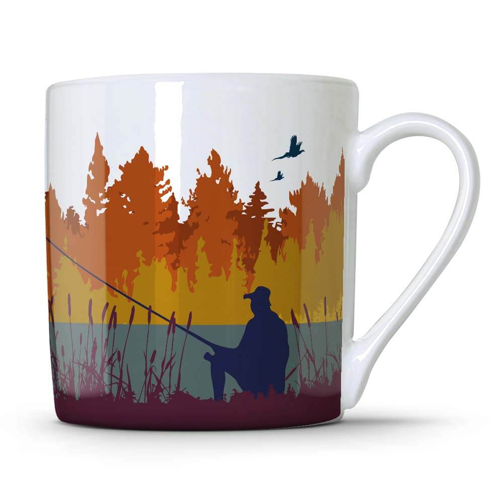 Autumn Coarse Fishing Mug - Mustard and Gray Ltd