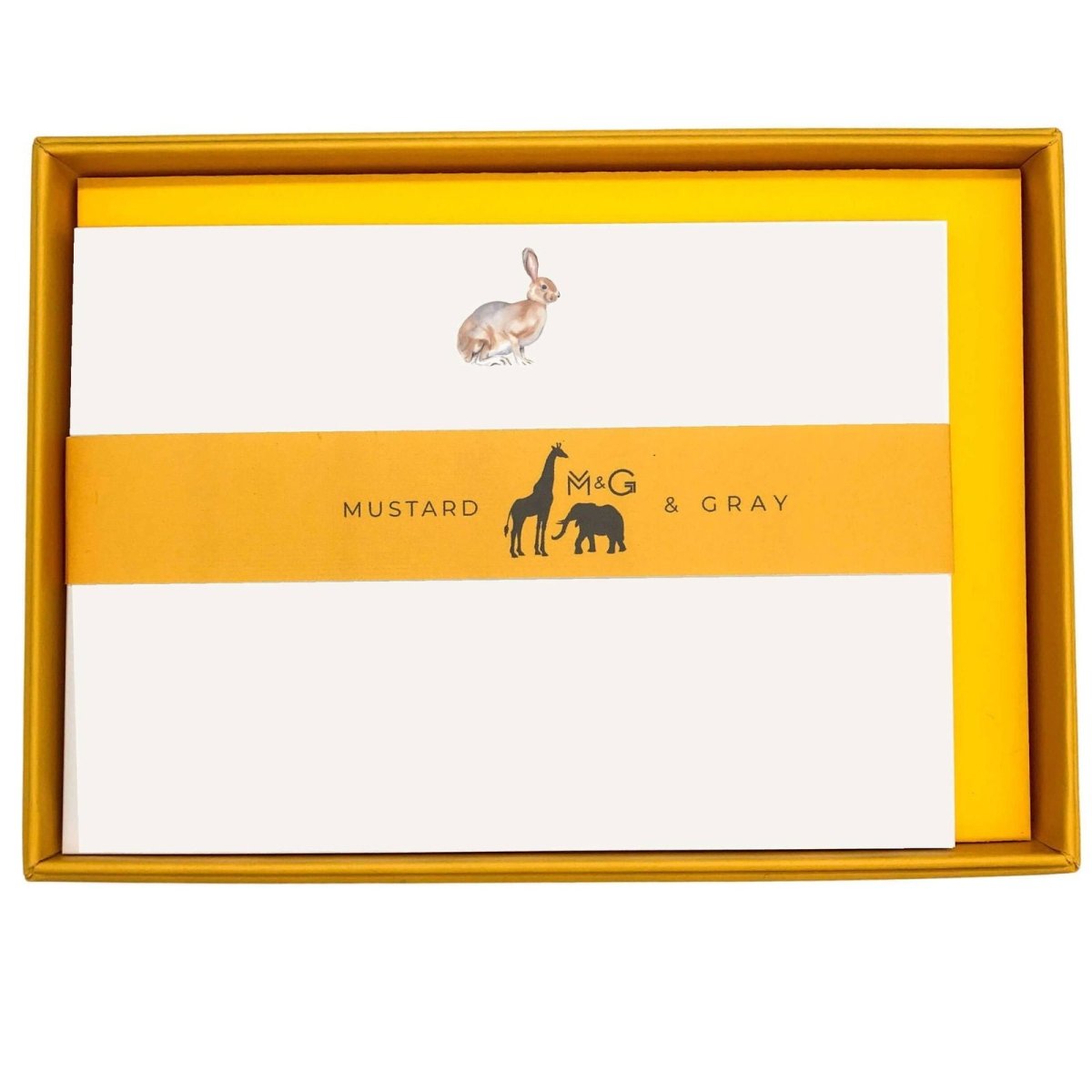 Bunny Notecard Set - Mustard and Gray Ltd