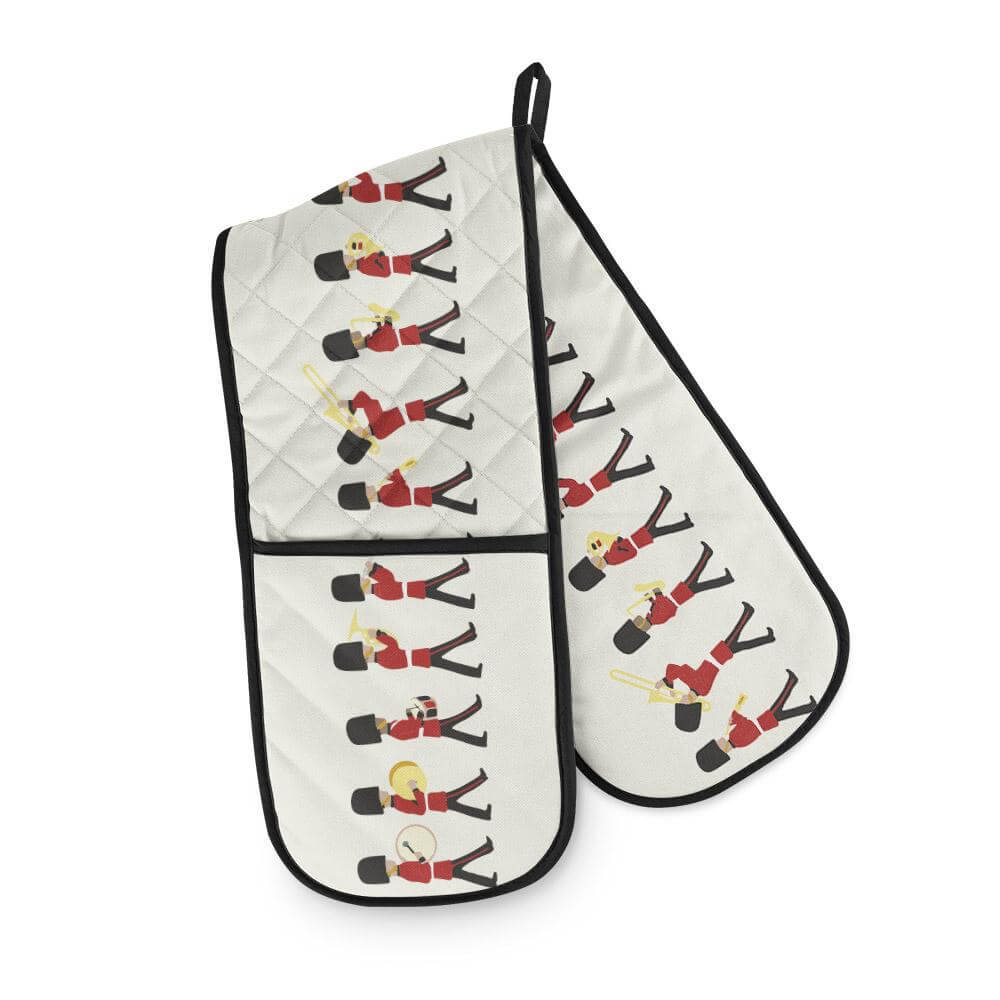 Changing of the Guard Double Oven Glove - Mustard and Gray Ltd