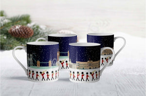 Changing of the Guard London Small Bone China Mug Set - Mustard and Gray Ltd