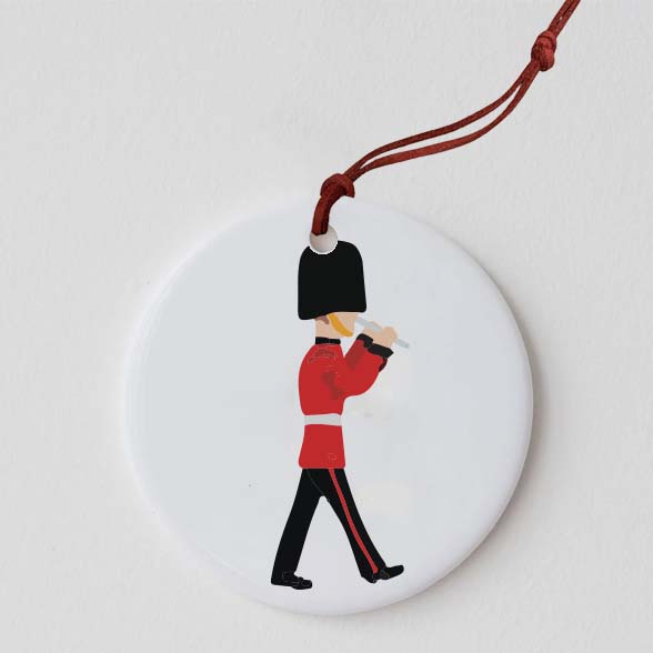 Changing of the Guard Piccolo Christmas Decoration - Mustard and Gray Ltd