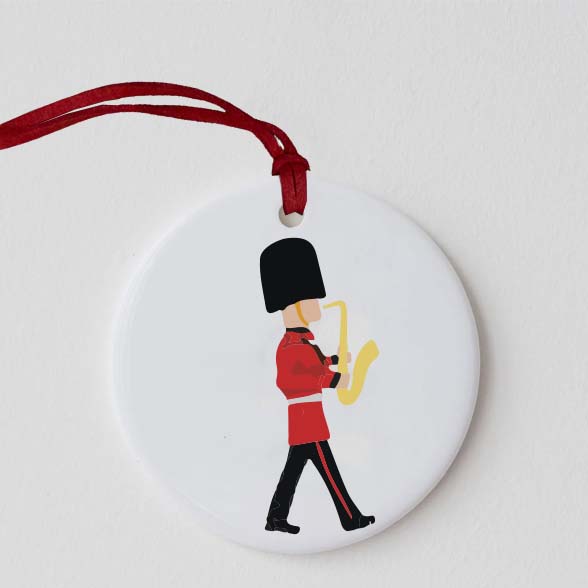 Changing of the Guard Saxophone Christmas Decoration - Mustard and Gray Ltd