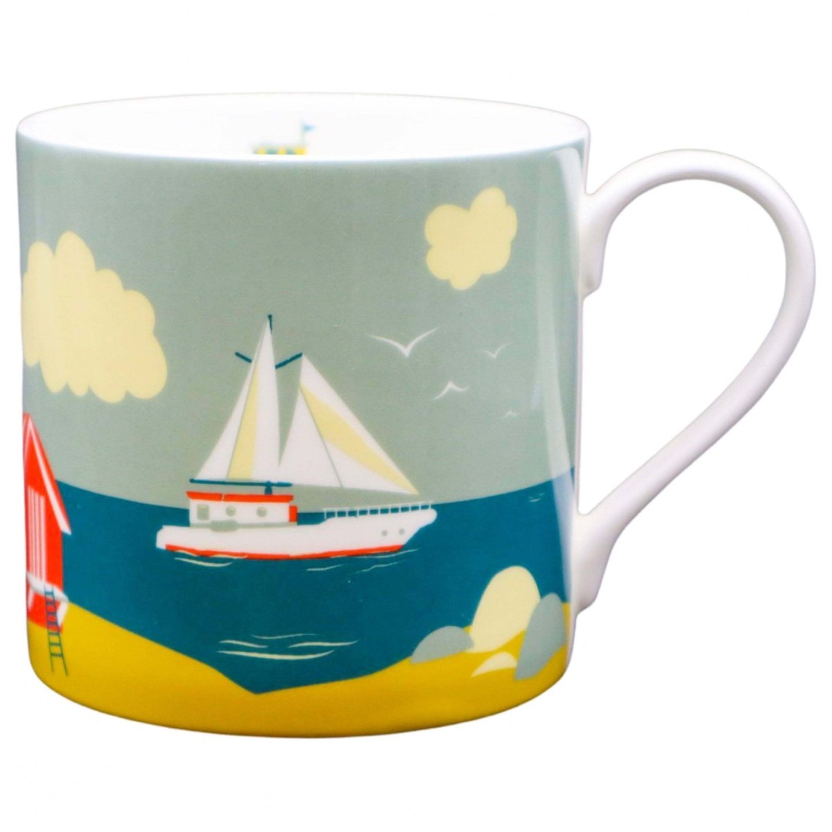 Charlie's Coast 400ml Mug - Mustard and Gray Ltd