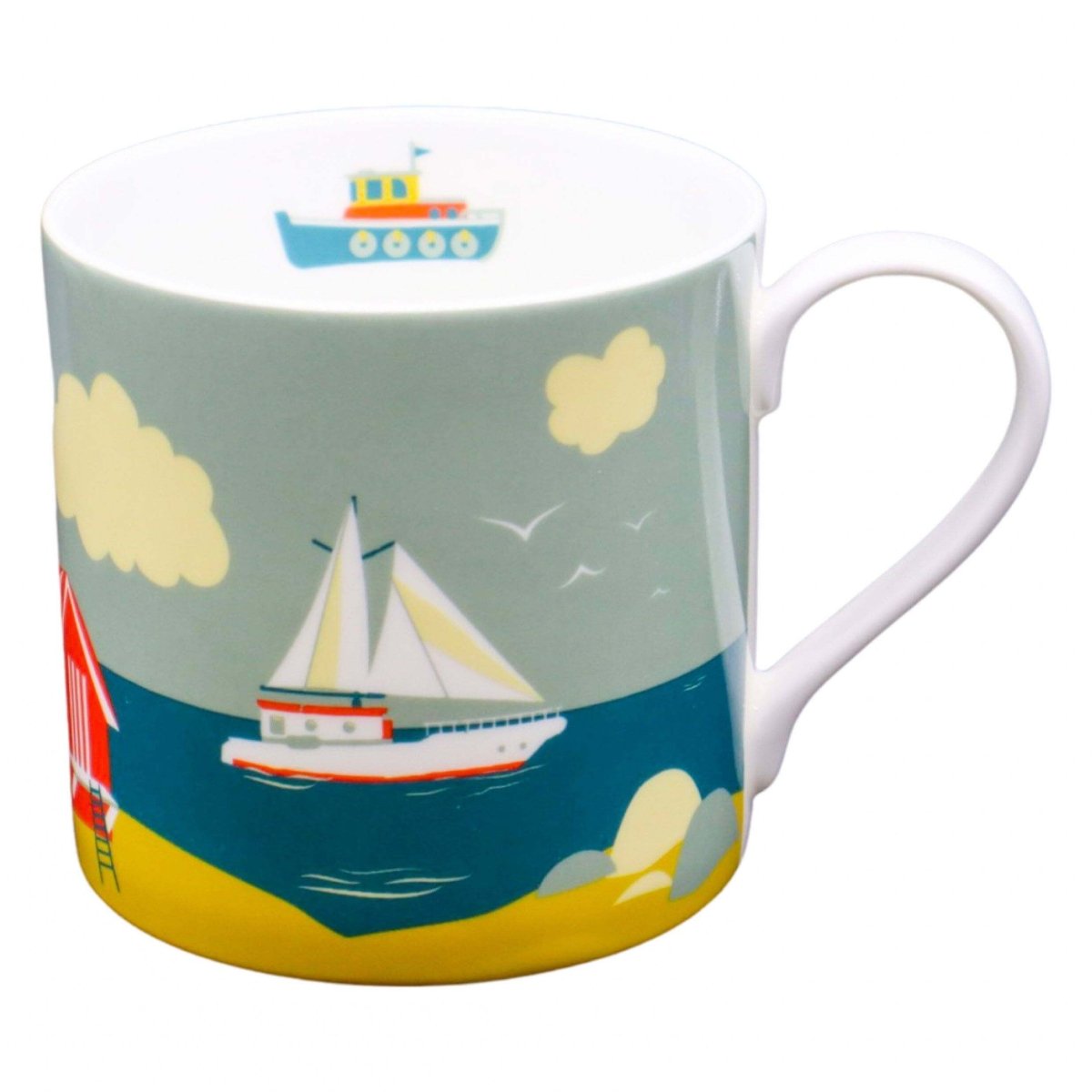 Charlie's Coast 400ml Mug - Mustard and Gray Ltd