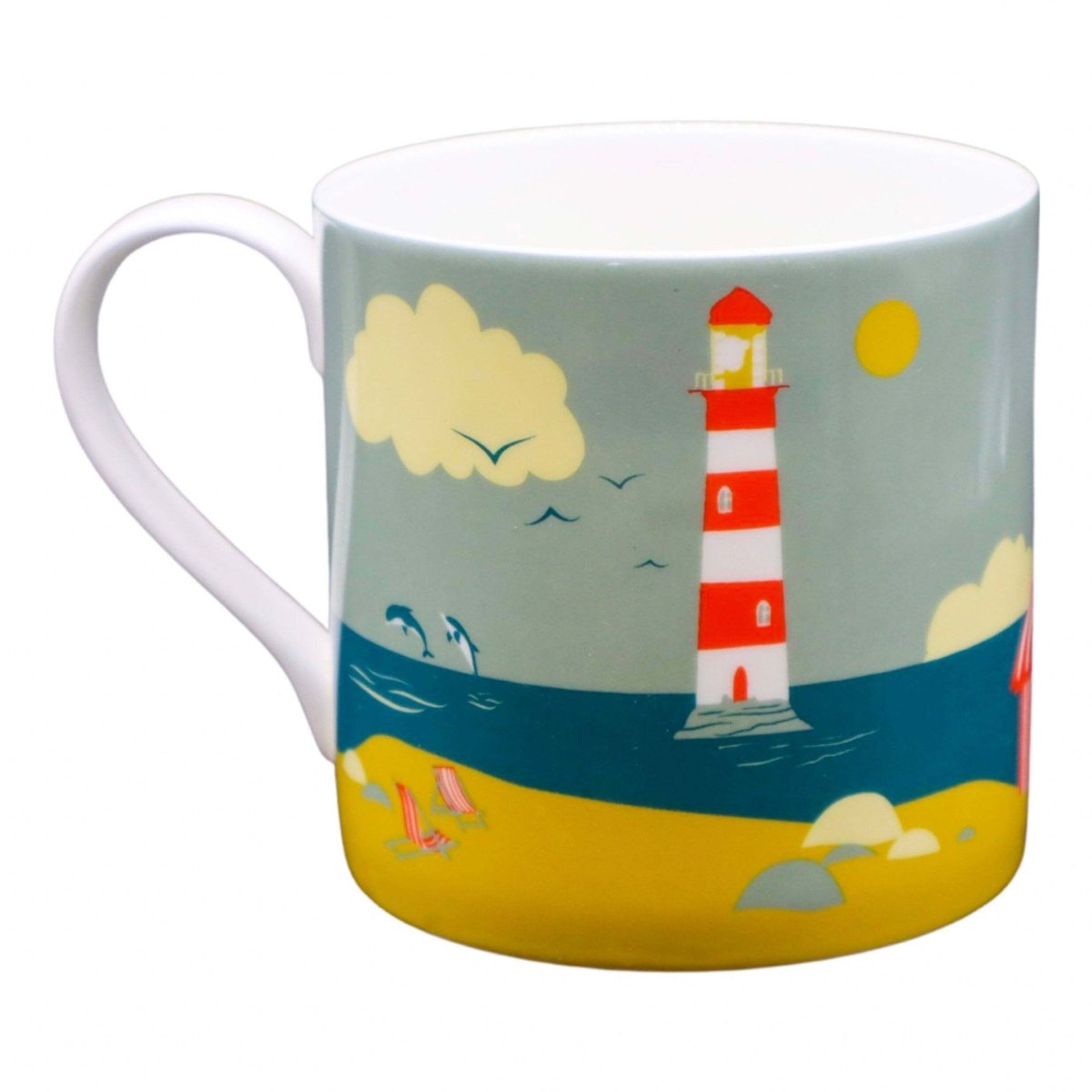 Charlie's Coast 400ml Mug - Mustard and Gray Ltd