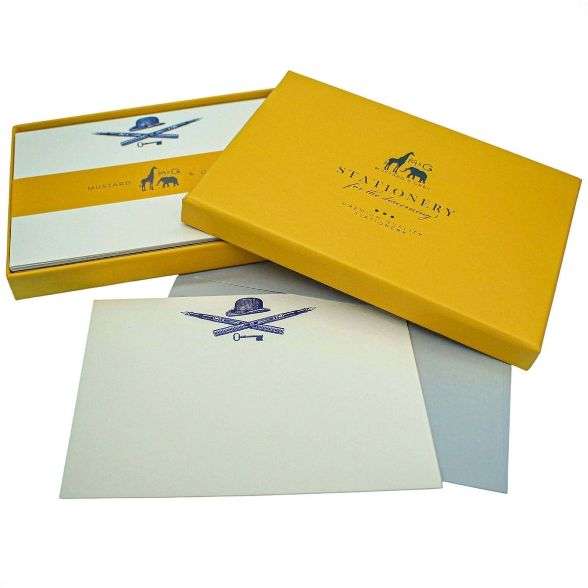 City Gentleman Notecards - Mustard and Gray Ltd