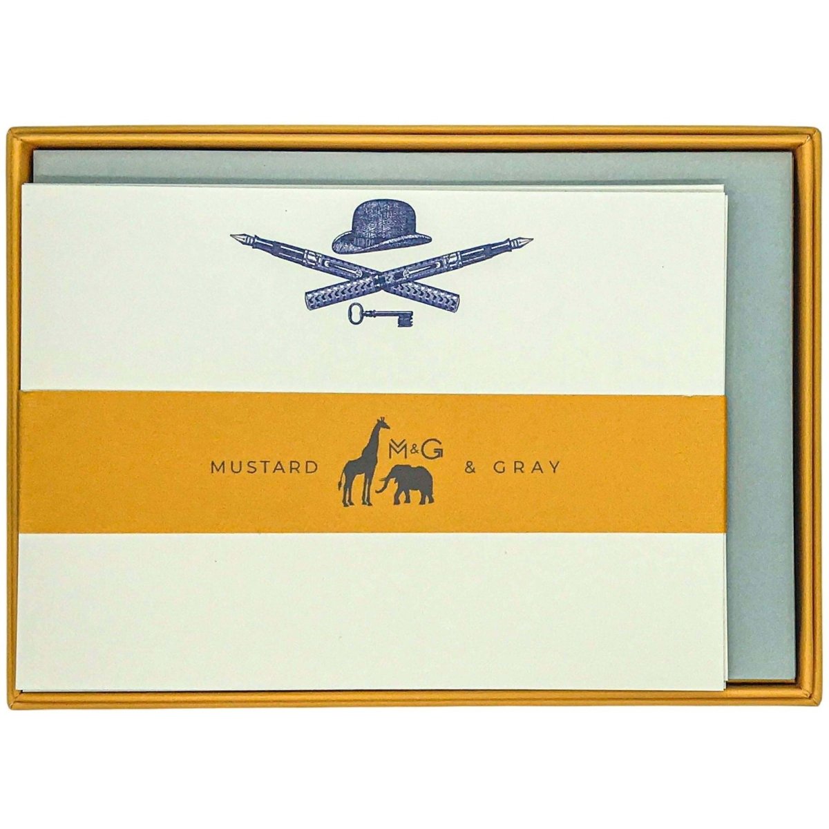 City Gentleman Notecards - Mustard and Gray Ltd