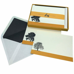 Condover Headlands Notecard Set with Lined Envelopes - Mustard and Gray Ltd