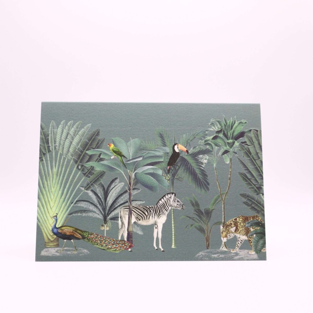 Darwin's Menagerie Green Greetings Card - Mustard and Gray Ltd