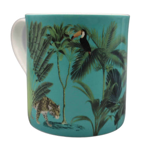 Darwin's Menagerie Green Mug - Mustard and Gray Ltd