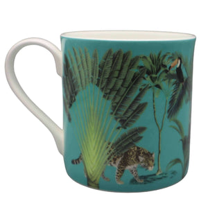 Darwin's Menagerie Green Mug - Mustard and Gray Ltd