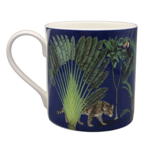 Darwin's Menagerie Navy Mug - Mustard and Gray Ltd