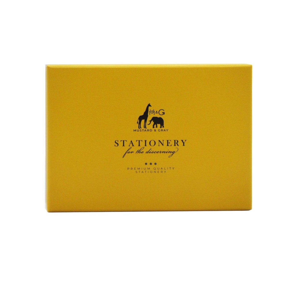 Darwin's Menagerie "Placid Zebra" Notecard Set with Laid Envelopes - Mustard and Gray Ltd