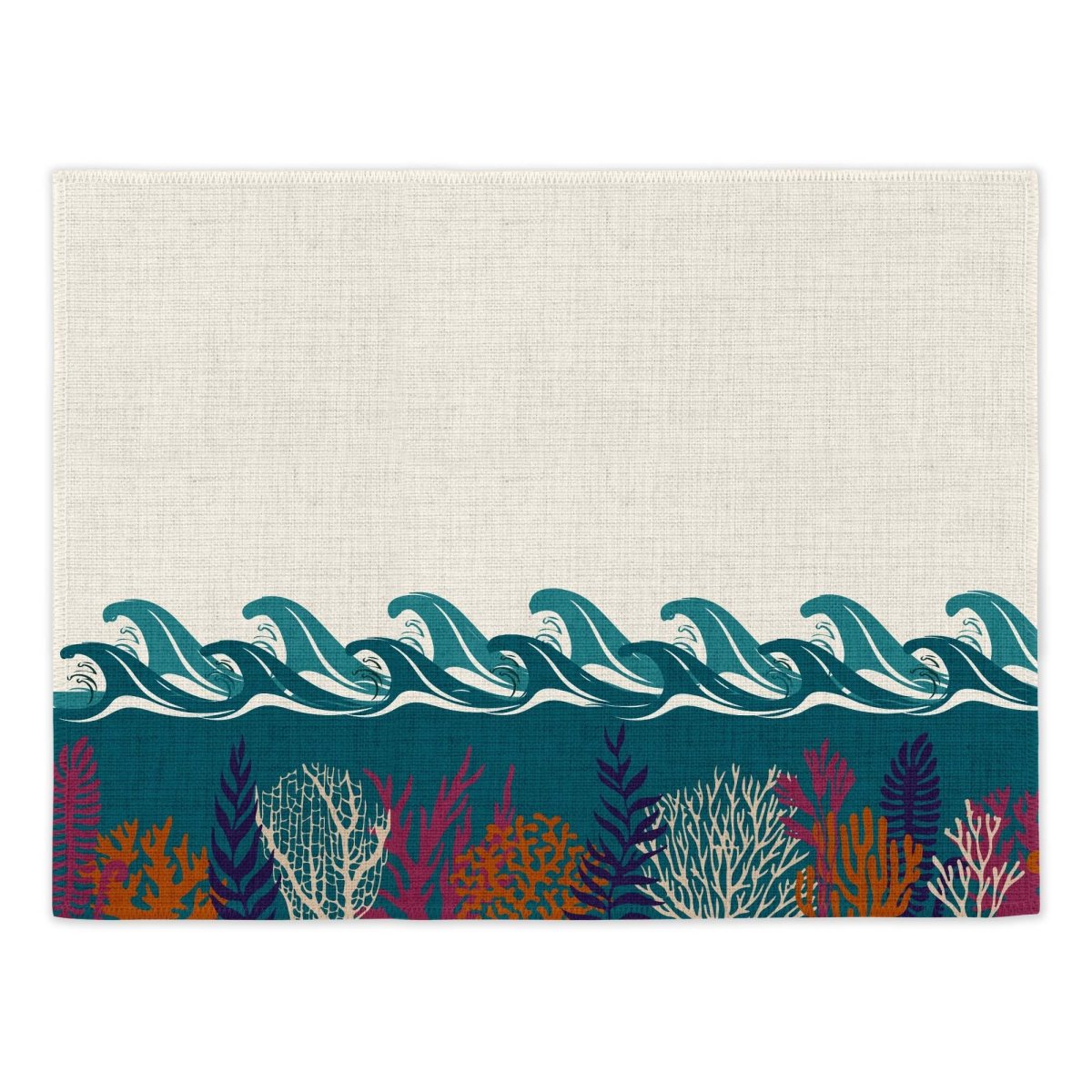 Deep Blue Sea Day Placemats (Set of Four) - Mustard and Gray Ltd