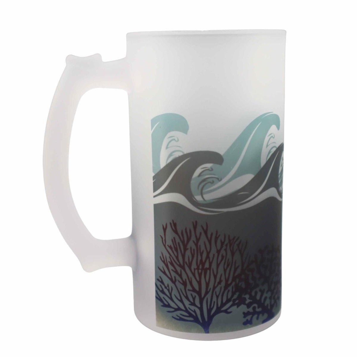 Deep Blue Sea Frosted Beer Stein - Mustard and Gray Ltd