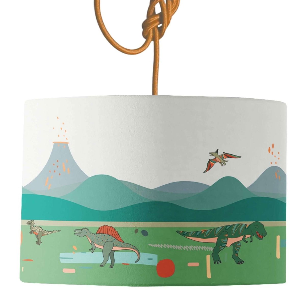 Dinosaur Lamp Shade - Mustard and Gray Ltd