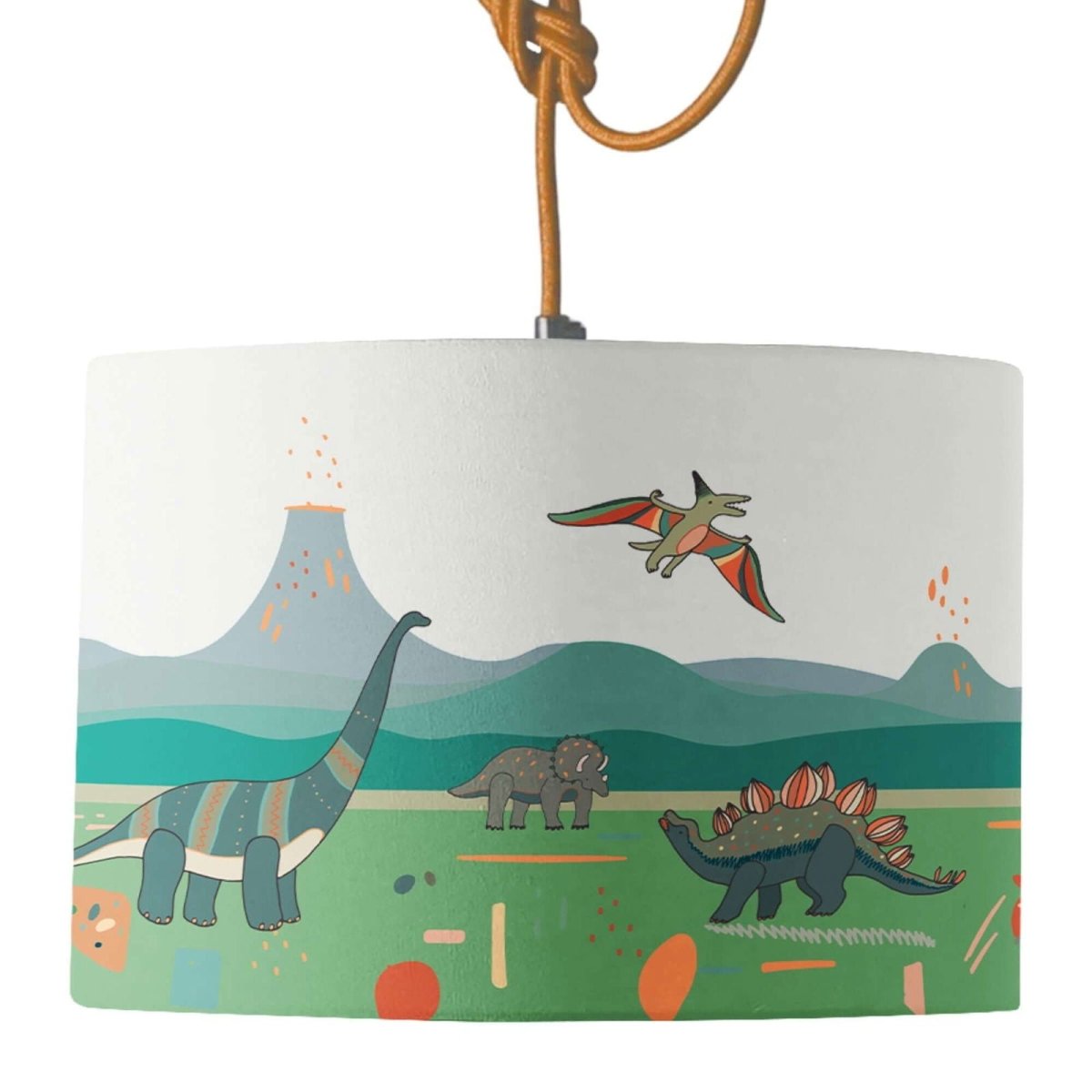 Dinosaur Lamp Shade - Mustard and Gray Ltd