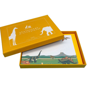 Dinosaur Notecard Set - Mustard and Gray Ltd