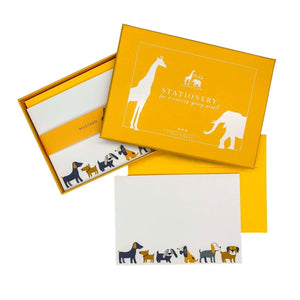 Dogs Notecard Set - Mustard and Gray Ltd