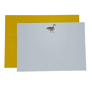 Duck Notecard Set - Mustard and Gray Ltd