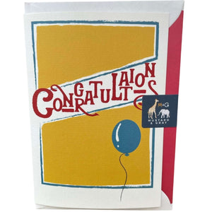 Epoch Congratulations Card "The Balloon" - Mustard and Gray Ltd