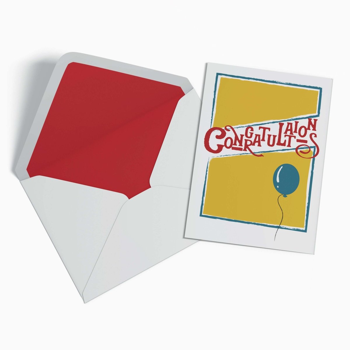 Epoch Congratulations Card "The Balloon" - Mustard and Gray Ltd