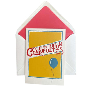 Epoch Congratulations Card "The Balloon" - Mustard and Gray Ltd