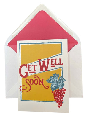 Epoch Get Well Soon Card "Grapes" - Mustard and Gray Ltd